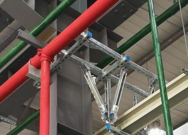 长岛该抗震支架的整体式支吊架结构协调性好